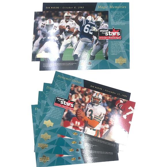 Dan Marino 1996 Upper Deck 5"x7" Meet the Stars Jumbo Cards Miami Dolphins - Picture 2 of 16